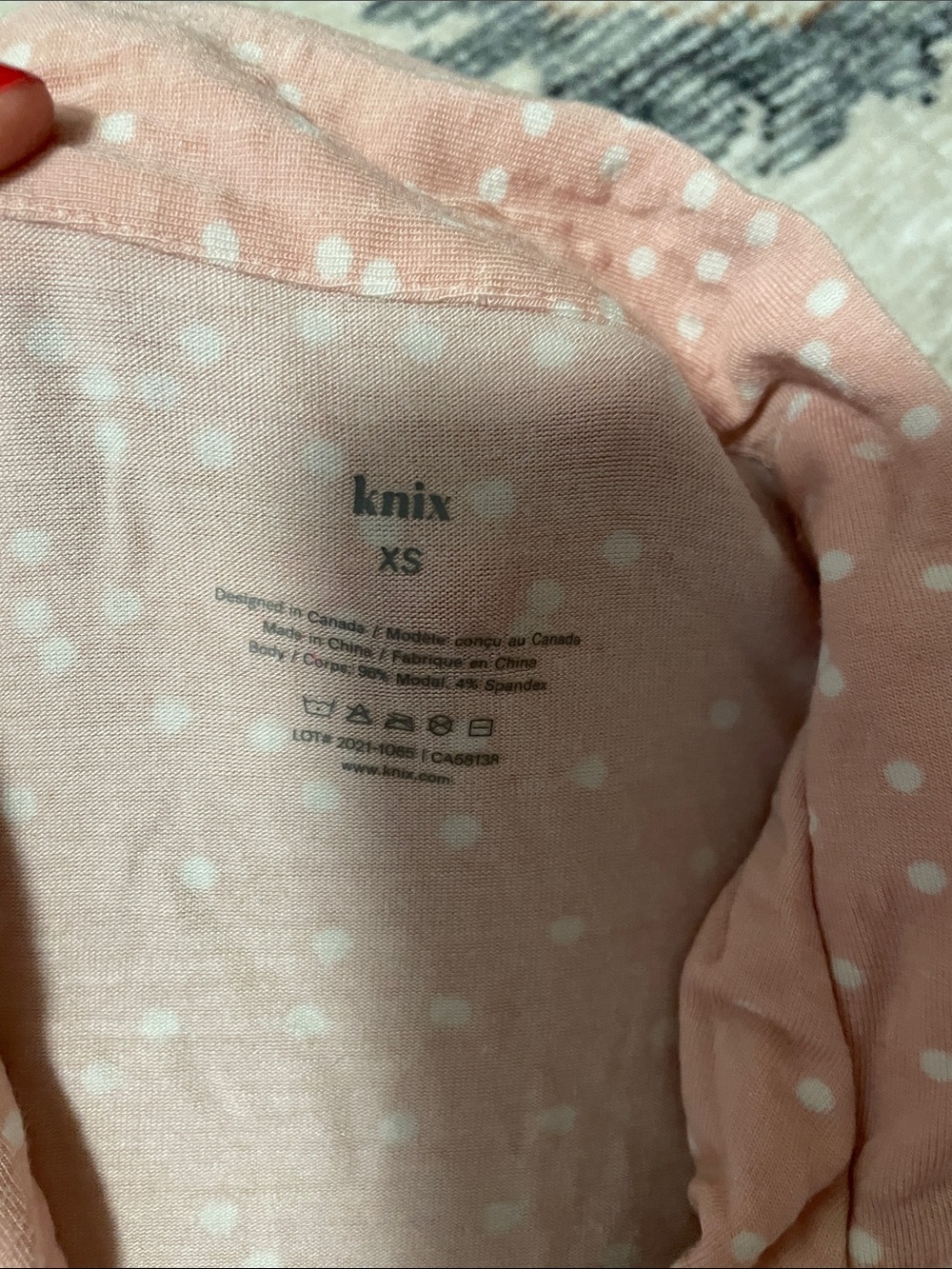 Knix Pink Polka Dot Modal PJ set - Picture 6 of 6
